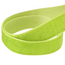 Article Ruban de velours vert clair, ruban décoratif, ruban de velours vert 20 mm, 10 m