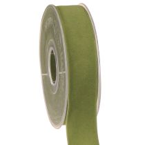 Article Ruban de velours vert mousse 25 mm 7 m