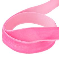 Article Ruban de velours rose, ruban décoratif, ruban de velours rose, 20 mm, 10 m