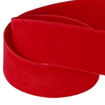Article Ruban de velours ruban rouge ruban de tissu 25 mm 7 m