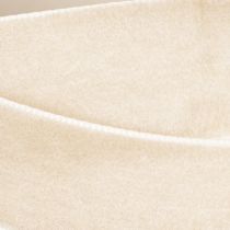Article Ruban en velours beige 20 mm x 10 m pour emballage et décoration