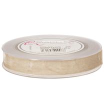 Article Ruban en velours beige 20 mm x 10 m pour emballage et décoration