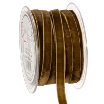 Article Ruban décoratif en velours, étroit, 10 mm de large, 20 m de long, en rouleau