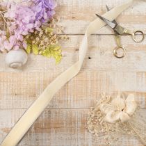 Article Ruban en velours crème 20 mm x 10 m pour cadeaux et décorations
