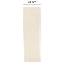 Article Ruban en velours crème 20 mm x 10 m pour cadeaux et décorations