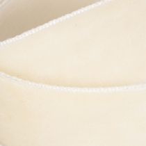 Article Ruban en velours crème 20 mm x 10 m pour cadeaux et décorations