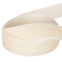 Article Ruban en velours crème 20 mm x 10 m pour cadeaux et décorations