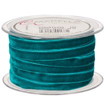 Article Satiné ruban en polyamide 10 mm x 20 m couleur bleu pétrole pour décoration intérieure et emballages cadeaux