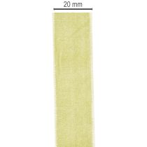 Article Ruban en velours vert sauge 20 mm x 10 m pour emballage cadeau
