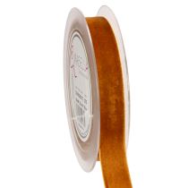 Article Sangle en velours orange terre cuite 20 mm x 10 m
