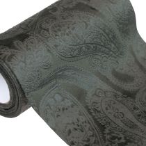 Article Chemin de table en ruban de velours ruban de table vert Paisley 150mm 3m