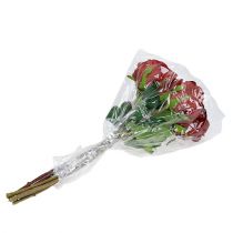 Article Rose en velours rouge Ø8cm L45cm 6 pcs