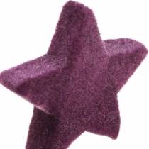 Article Décoration à disperser étoiles floquées aubergine 4cm/5cm 40p