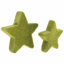 Article Scatter décoration étoiles floquées vert mousse 4cm/5cm 40p