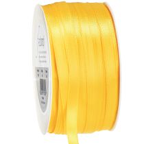 Article Ruban cadeau en satin jaune étroit, ruban décoratif 6 mm, 50 m