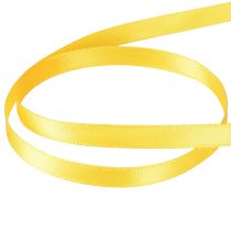 Article Ruban cadeau en satin jaune étroit, ruban décoratif 6 mm, 50 m