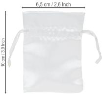 Article Sacs en satin blanc 6.5 × 10cm 10pcs