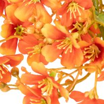 Article Kunstblume Branche d’Orchidée Orange 110 cm Lot de 3 pour Décoration Intérieure