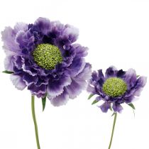 Scabious fleur artificielle violette H64cm bouquet avec 3pcs