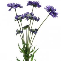 Scabious fleur artificielle violette H64cm bouquet avec 3pcs
