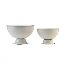 Tasse bol déco tasse blanc rouille Ø15cm H10cm lot de 2