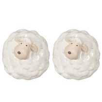 Article Moutons décoratifs, un élément de décoration convivial pour le salon et le jardin, 11 cm, lot de 2