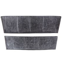 Article Bol ovale en métal noir gris vintage 32,5/37 cm Lot de 2