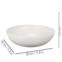 Article Coupe décorative ronde en plastique gris clair 30 cm