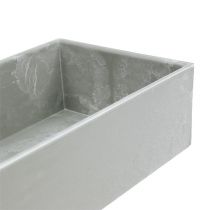 Article Bol carré gris 41,5cm x 10,5cm H5cm