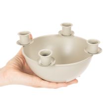 Article Centre de Table Beige avec 4 Supports pour Bougies, 15 cm