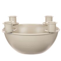 Article Centre de Table Beige avec 4 Supports pour Bougies, 15 cm