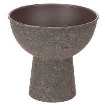 Article Coupe ronde pour plantes avec socle en métal 18 cm brun et anthracite