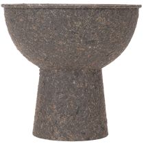 Article Coupe ronde pour plantes avec socle en métal 18 cm brun et anthracite