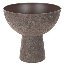 Article Coupe à pied en métal ronde brun 25 cm