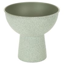 Article Coupe à plante en métal sur pied haut ronde 18cm vert clair