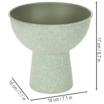 Article Coupe à plante en métal sur pied haut ronde 18cm vert clair