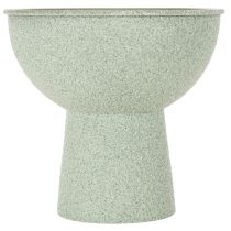 Article Coupe à plante en métal sur pied haut ronde 18cm vert clair