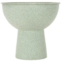 Article Coupe à plante en métal sur pied haut ronde 18cm vert clair