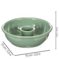 Article Support bougies chandelles en métal vert 10 cm lot de 2 pour décoration intérieure