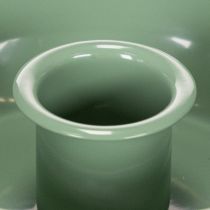 Article Support bougies chandelles en métal vert 10 cm lot de 2 pour décoration intérieure