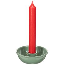 Article Support bougies chandelles en métal vert 10 cm lot de 2 pour décoration intérieure