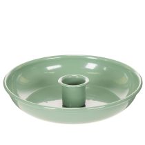 Article Chandelier en métal vert pour bougies droites 13 cm
