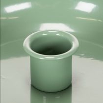 Article Chandelier en métal vert pour bougies droites 13 cm