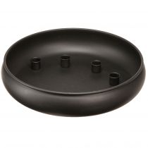 Article Bol avec bougeoir aimanté noir Ø33cm H7,5cm