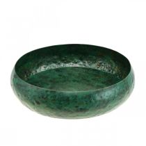 Bol déco vert antique Bol déco métal Ø25.5cm H6cm