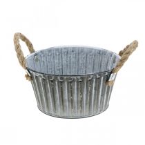 Article Bol à plantes, bol en métal avec poignées, bol décoratif pour plantation Ø18cm