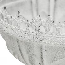 Coupe bol métal bol décoratif blanc aspect antique Ø15.5cm