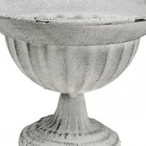 Tasse bol tasse décorative blanche gobelet en métal Ø16cm H11,5cm