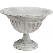 Tasse bol tasse décorative blanche gobelet en métal Ø16cm H11,5cm
