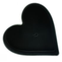 Article Bol coeur décoratif en plastique anthracite 24/21cm lot de 2